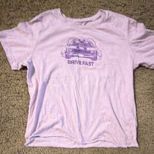 Modern Lux Light Purple 'Drive Fast' Graphic Tee